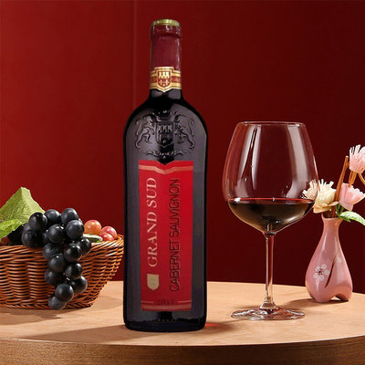 【中糧名莊薈】法國原瓶進(jìn)口紅酒 格蘭蘇赤霞珠干紅葡萄酒 750ml/瓶(白色)格蘭蘇葡萄酒